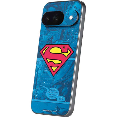 DC Comics Superman Logo Background Pattern Google Pixel 9 Skin